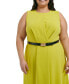 ფოტო #5 პროდუქტის Plus Size Belted Sleeveless Midi Dress