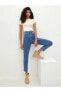 Фото #2 товара Lcw Jeans Yüksek Bel Slim Fit Cep Detaylı Kadın Rodeo Jean Pantolon