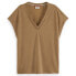 ფოტო #1 პროდუქტის SCOTCH & SODA Ladder Detail Loose Fit short sleeve v neck T-shirt