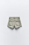 TRF HIGH-WAIST DENIM RIPPED SHORTS