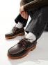 Timberland authentics 3 eye classic boat shoes in brown full grain leather