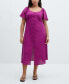 Women's Buttoned Linen-Blend Dress