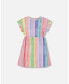 ფოტო #1 პროდუქტის Girl French Terry Dress Rainbow Stripe - Child