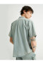 Фото #6 товара Kot Gömlek Ceket Oversize Kısa Kollu Düğmeli Cep Detaylı