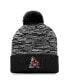 ფოტო #1 პროდუქტის Men's Black Arizona Coyotes Defender Cuffed Knit Hat with Pom