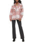 Фото #4 товара Women's Plaid Buttoned Zip-Front Shacket