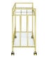 Фото #5 товара Cara 34.5" 2-Tier Rectangular Glass Serving Cart