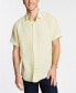 ფოტო #1 პროდუქტის Men's Classic-Fit Solid Linen Short-Sleeve Shirt