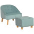 Фото #1 товара Kindersofa-Set mit Fußhocker 310-062GN