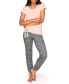 Фото #1 товара Women's Anna Pajama T-Shirt & Sweatpant Set