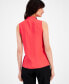 Women's Pleated-Shoulder Sleeveless Shell Top