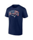 Фото #3 товара Men's Navy New England Patriots Banner Wave Logo T-shirt