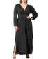 Фото #1 товара Women's Plus Size Kelsey Long Sleeve Maxi Dress