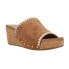 Фото #2 товара Corkys Stitch N Slide Studded Embroidered Wedge Womens Brown Casual Sandals 41-