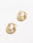 Accessorize drop curve earrings in gold