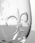 Фото #3 товара Fleur De Lis Stemless Wine Tumbler 17Oz - Set Of 4 Glasses