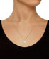 ფოტო #2 პროდუქტის Created Opal (1/2 ct. t.w.) and Created Sapphire (1/6 ct. t.w.) Halo Pendant Necklace in 10K Yellow Gold