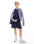 Фото #3 товара Wednesday's Girl smudge spot smock mini dress in deep blue