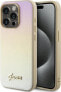 Guess Guess GUHCP14XPSAIRSD iPhone 14 Pro Max 6.7" złoty/gold hardcase Saffiano Iridescent Script