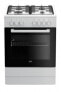 Фото #1 товара BEKO FSE62120DW - Freestanding cooker - Black,White - Rotary - White - Top right / left - Gas