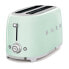Фото #4 товара SMEG Four Slice Toaster Pastel Green TSF02PGEU - 4 slice(s) - Green - Steel - Buttons - Level - Rotary - China - 1500 W
