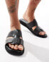 schuh Santino fisherman slides in black leather