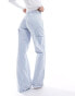 Фото #2 товара Stradivarius wide leg carpenter jean in blue stripe