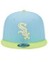 ფოტო #2 პროდუქტის Men's Light Blue, Neon Green Chicago White Sox Spring Basic Two-Tone 9FIFTY Snapback Hat
