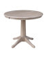 36" Round Top Pedestal Table with 12" Leaf