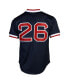 Фото #4 товара Men's Wade Boggs Boston Red Sox 1992 Authentic Cooperstown Collection Batting Practice Jersey - Navy Blue