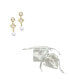 14K Gold-Tone Plated Mother of Pearl Flower, Cultivated Freshwater Pearl Drop and Dangle Earrings