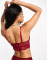 ASOS DESIGN Sienna lace padded bandeau bra in red