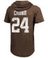 Фото #2 товара Men's Nick Chubb Brown Cleveland Browns Player Name Number Tri-Blend Hoodie T-shirt