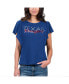 ფოტო #1 პროდუქტის Women's Royal Texas Rangers Crowd Wave T-shirt