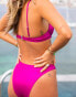 South Beach X Miss Molly exaggerated underwire bikini top in high shine pink