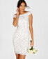 ფოტო #3 პროდუქტის Women's Off-The-Shoulder Beaded Sheath Dress