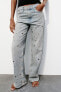 Trf eyelet high-waist jeans