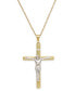 ფოტო #1 პროდუქტის Men's Crucifix Pendant in 10k Gold