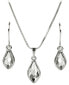 Timeless set of earrings and Flame Crystal necklace
