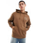 Фото #2 товара ASOS DESIGN overszied hoodie with text prints in brown