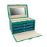 Modern green jewelry box with mirror Jolie 23256-72