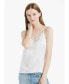 Фото #1 товара Женская блузка LilySilk шелковая с V-образным вырезом и тонкими бретелями