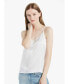 ფოტო #1 პროდუქტის Women's V Neckline Silk Camisole with Spaghetti Straps