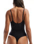 Фото #4 товара Dorina non padded seamless shaping thong bodysuit in black