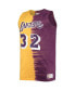Фото #3 товара Men's Magic Johnson Purple and Gold Los Angeles Lakers Profile Tie-Dye Player Tank Top