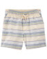 Фото #2 товара Toddler Baja Striped Drawstring Canvas Shorts 5T