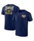 Фото #1 товара Men's Navy Michigan Wolverines College Football Playoff 2024 Rose Bowl Champions Score T-shirt
