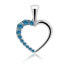 Romantic silver pendant with light blue zircons PT42WA