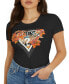 ფოტო #3 პროდუქტის Women's Tropical Triangle Cotton Embellished T-Shirt