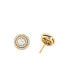 ფოტო #4 პროდუქტის Sterling Silver Pave Halo Stud Earrings